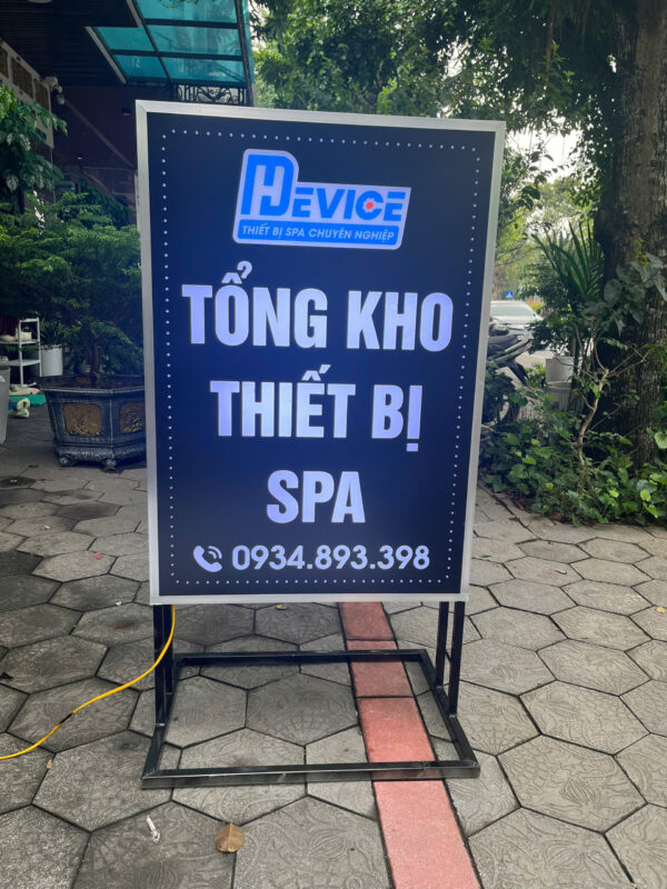 Biển hộp đèn Mica cho kho thiết bị SPA HDevice tại Ecopark