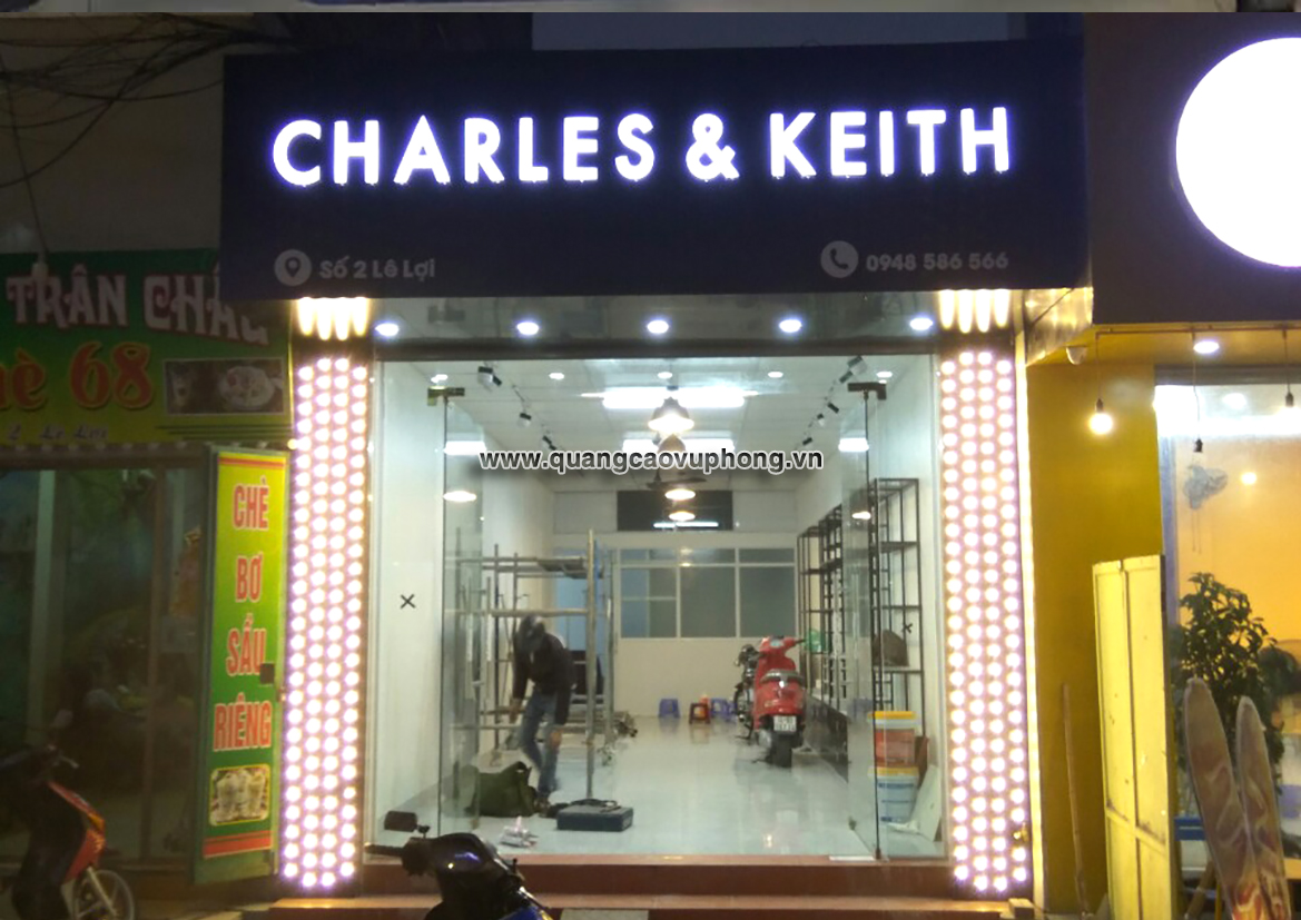 BIỂN LED SIÊU SÁNG SHOP GIÀY DÉP CHARLES & KEITH HẢI DƯƠNG