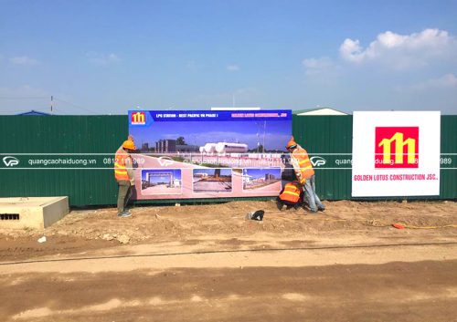 thi công biển hàng rào tôn tại hải dương