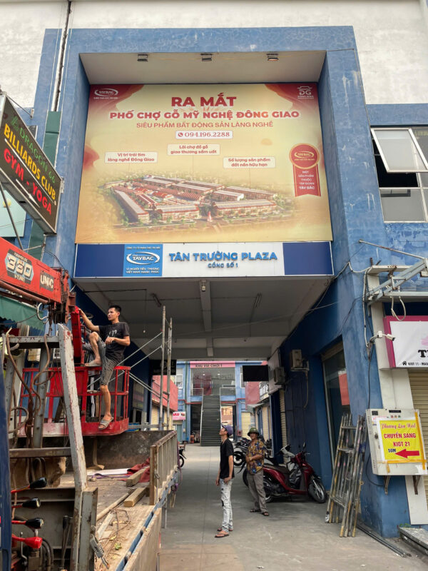 thi công biển bạt hiflex tại hải dương đẹp thực tế nổi bật mặt tiền