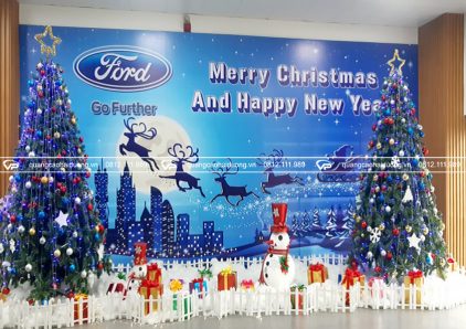 backgruod sân khấu biển bạt hiflex tại công ty FOR Hải Dương