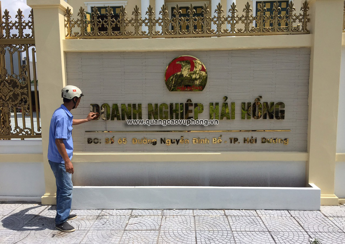Thi công biển quảng cáo chữ nổi inox đẹp tại Hải Dương
