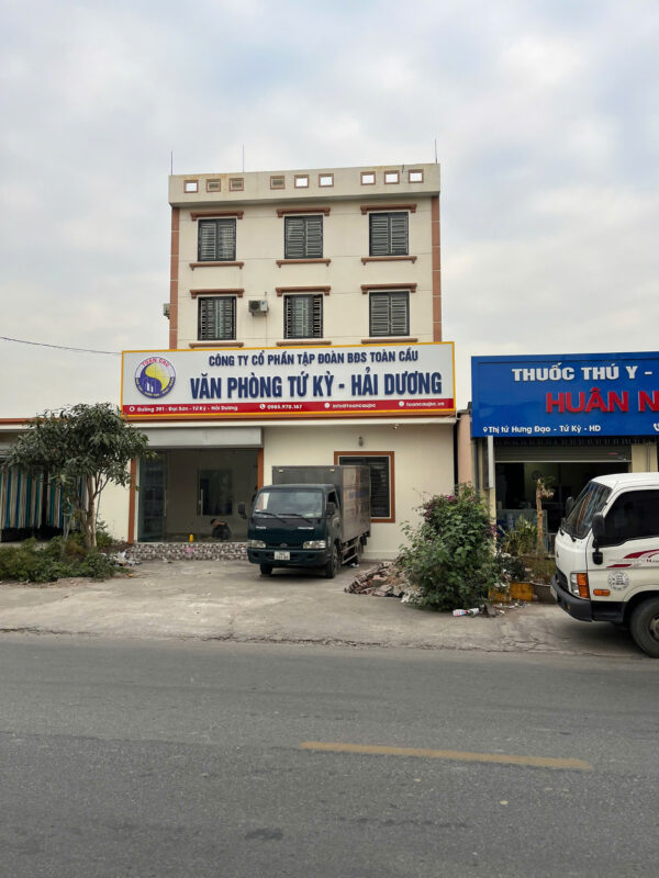 Thi công biển quảng cáo Văn phòng BĐS Toàn Cầu - Tứ Kỳ - Hải Dương