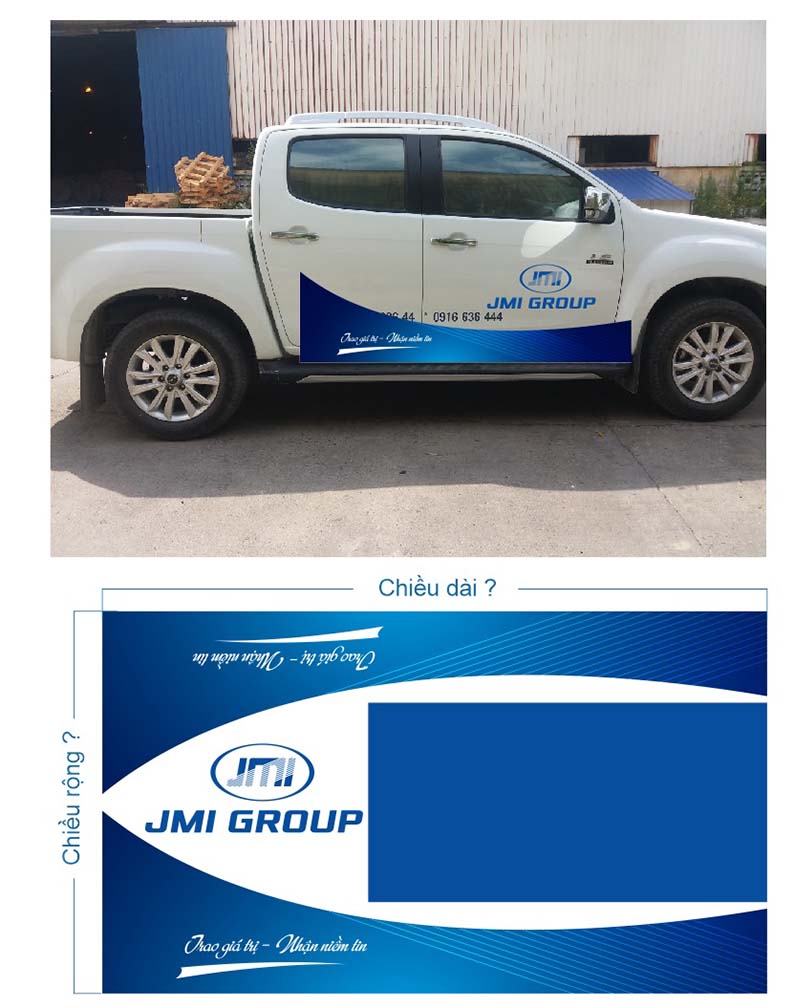 Dán decal xe ôtô theo yêu cầu