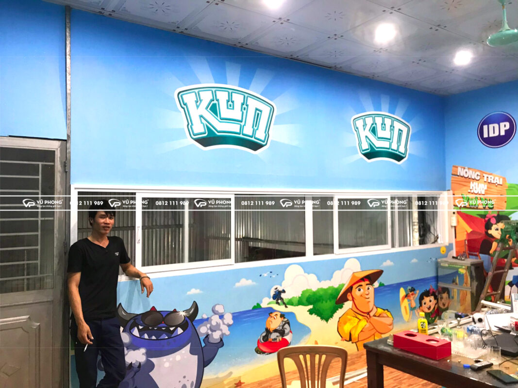 thi công tranh dán tường 3d hải dương