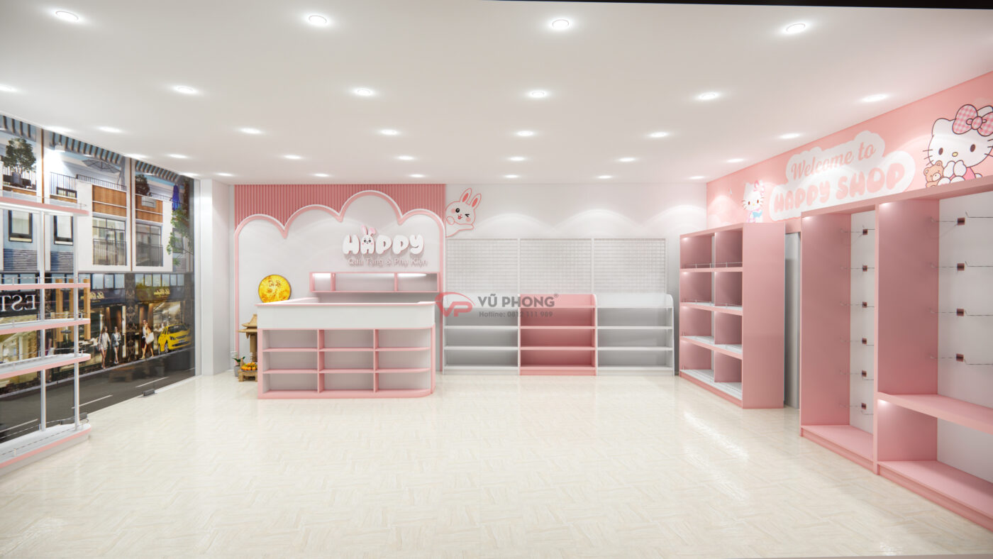 thi công nội thất shop thời trang Hải Dương tối ưu trưng bày sản phẩm