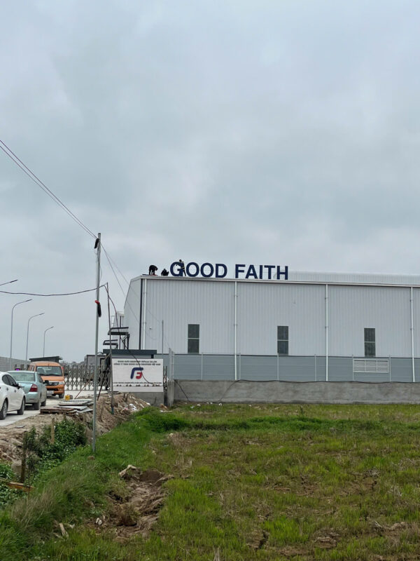 Thi công biển quảng cáo công ty Good Faith tại Bình Giang , Hải Dương