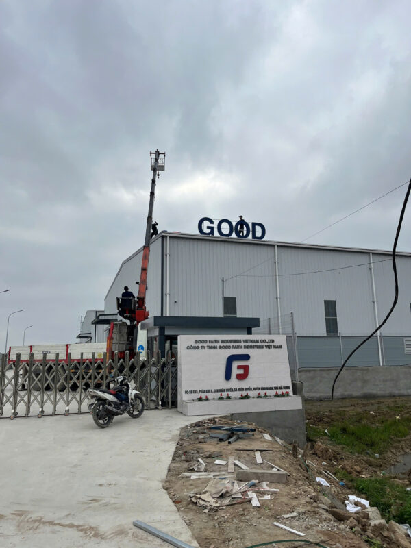 Thi công biển quảng cáo công ty Good Faith tại Bình Giang , Hải Dương