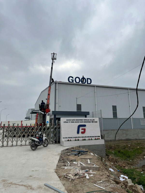 Thi công biển quảng cáo công ty Good Faith tại Bình Giang , Hải Dương