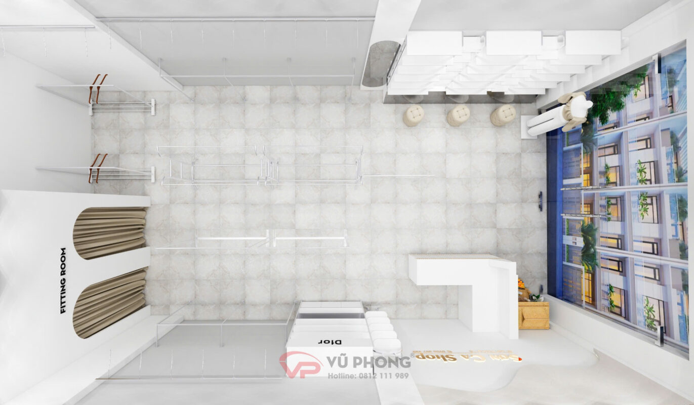 Thi công nội thất shop thời trang Sơn Ca cơ sở 2 Hải Dương chuyên nghiệp, sử dụng vật liệu cao cấp và bền đẹp