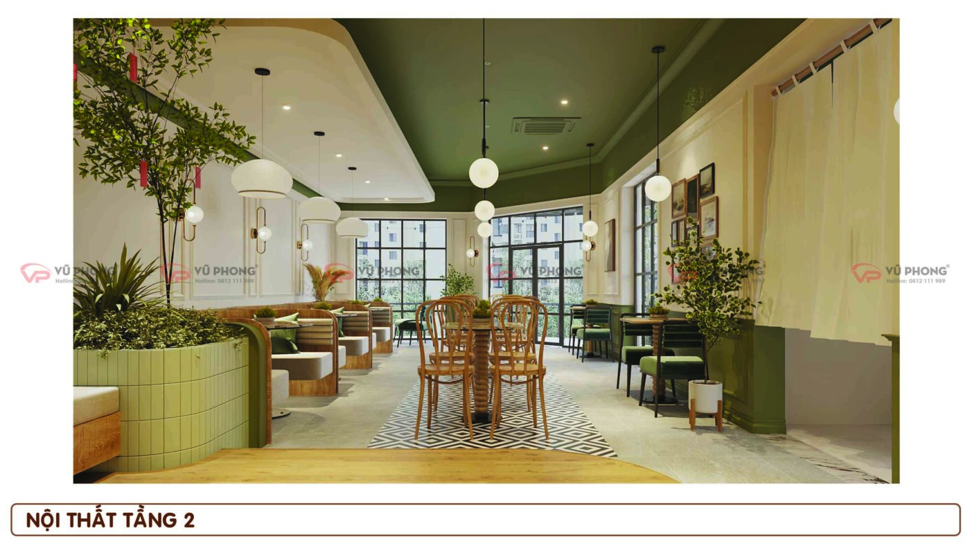 Hình ảnh lắp đặt hệ thống đèn chiếu sáng trong tiệm bánh MIAN giúp bánh nổi bật hơn.