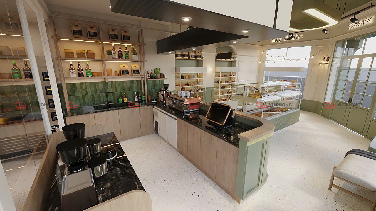 Quá trình thi công nội thất tiệm bánh MIAN tại Phường Quang Trung TP Hải Dương.