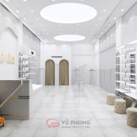 Thiết kế shop thời trang đẹp tại Hải Dương Sơn Ca cơ sở 2 với không gian hiện đại, bố trí khoa học và thu hút khách hàng