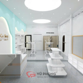 Hình ảnh shop thời trang Sơn Ca cơ sở 1 Hải Dương được thiết kế hiện đại, không gian trưng bày đẹp mắt