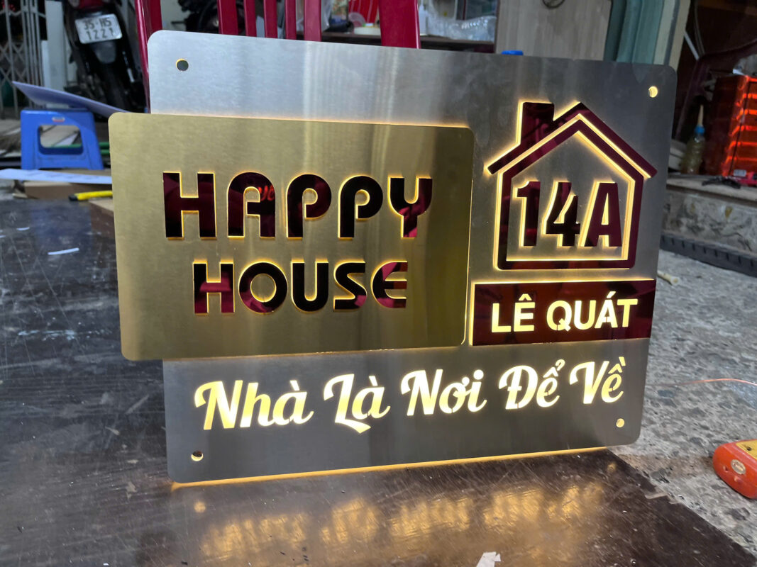 làm biển số nhà có đèn sáng tại Hải Dương