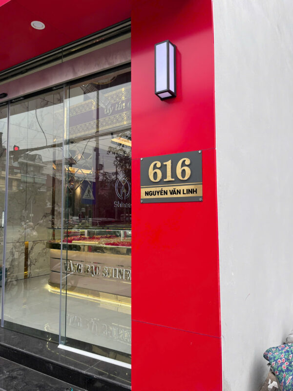 biển số nhà lắp đặt thực tế tại Hải Dương