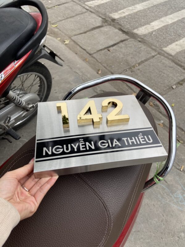 biển số nhà inox đẹp tại Hải Dương