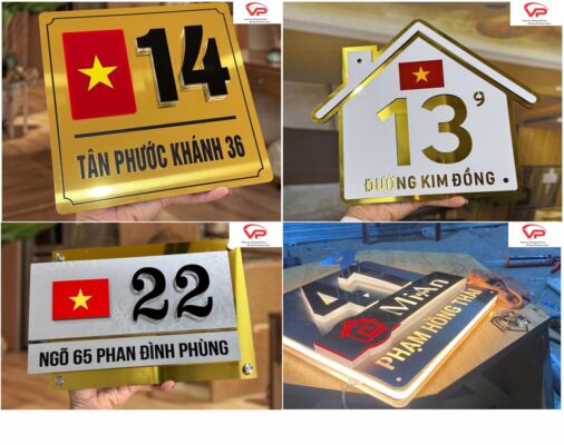 biển số nhà bền đẹp ngoài trời Hải Dương