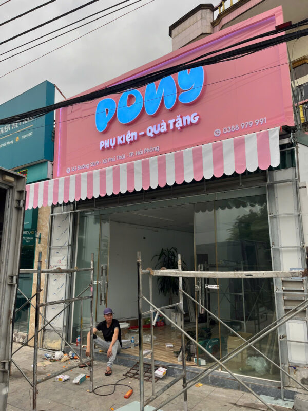 Ốp alu và làm chữ mica nổi tại hải Dương