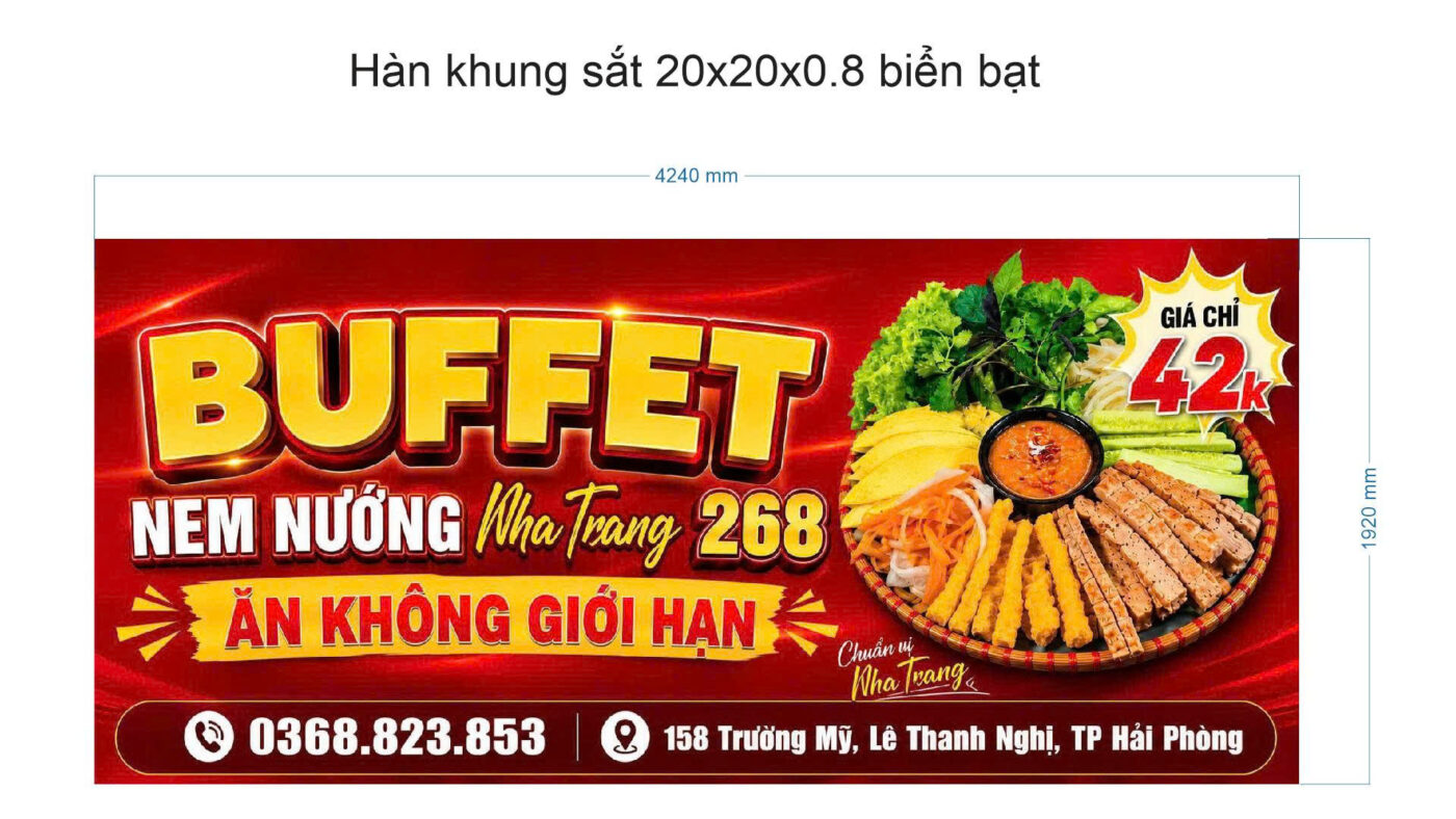 Hình ảnh có độ phân giải phù hợp giúp biển Hiflex hạn chế vỡ nét, mờ chữ và mất chi tiết sau khi in khổ lớn.