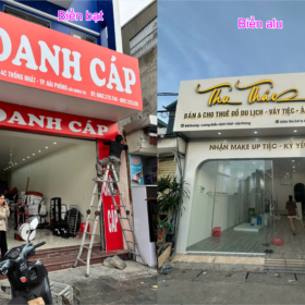So sánh biển quảng cáo bạt Hiflex và biển ốp Alu chữ nổi ngoài trời về độ bền và thẩm mỹ.
