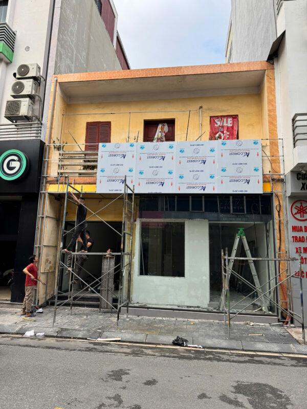Khung sắt sơn tĩnh điện làm biển quảng cáo Alu