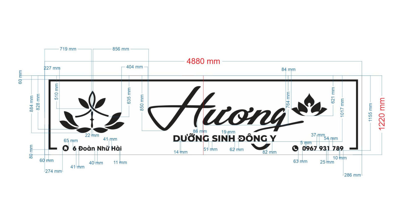 Thiết kế biển chữ nổi mica Hải Dương theo nhận diện thương hiệu