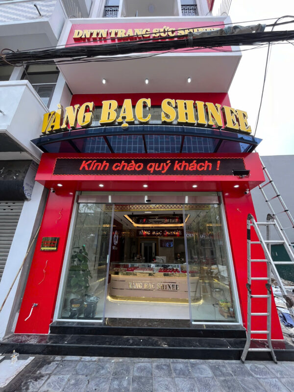 Biển inox vàng gương Hải Dương sang trọng